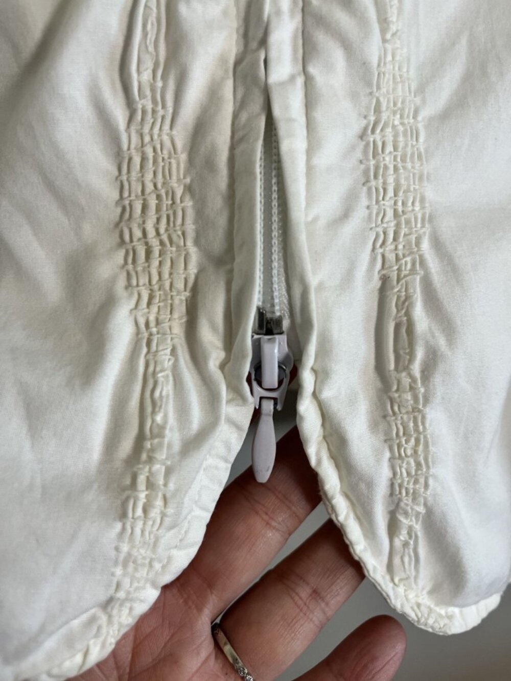 Coldwater Creek Neutral Embroidery Jacket Cream 2X Boho Indie Classic Chic Artsy - Picture 8 of 10